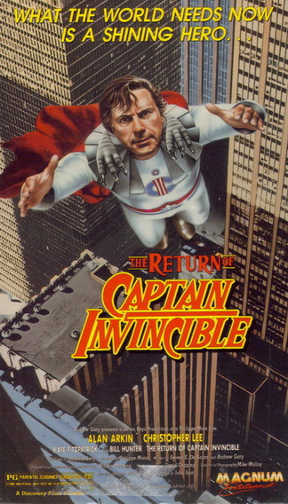 The Return of Captain Invincible VHS cover